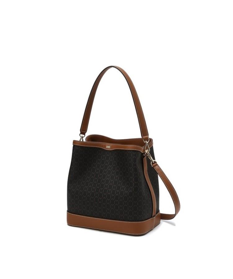 Daks Womens Accessories Brown Saint Barnet Dd Pattern Leather Color Block Bucket Bag M_Dcba6E863W3