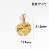 Various 18k Gold Feather Flower Charms Heart Face Pendant  Stainless Steel Diy Jewelry Accessories for Necklace Bracelet Gift