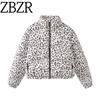 Za New Fall Women's Clothing 2025 Fashion Wind Fashion Leopard Print Print Loose Jacket Cotton Jacket Short Outwear