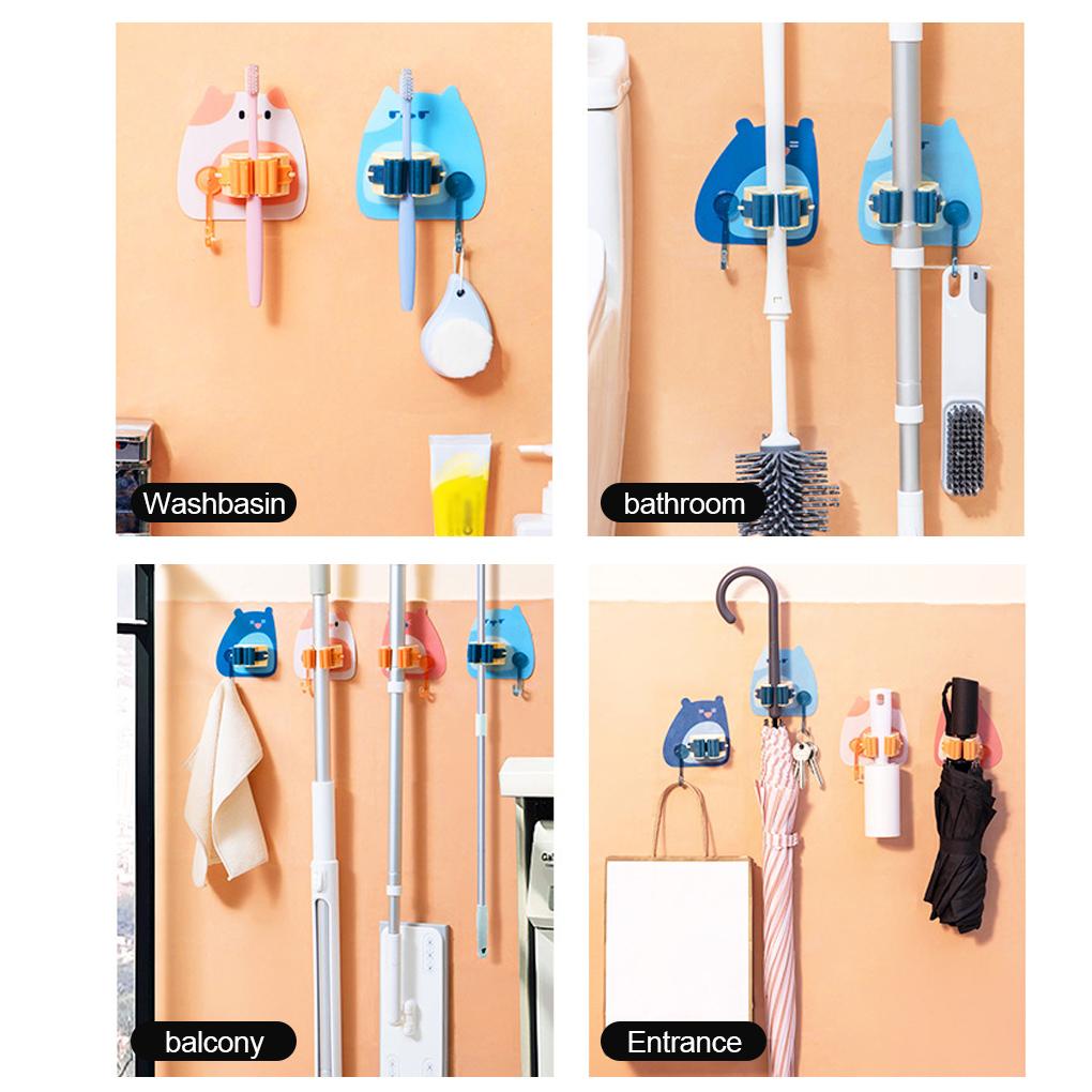 Hanger Wall Mounted Holder Organizer Plastic Kitchen Bathroom Storage Rack