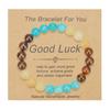 Fashion 8mm Natural Stone Bracelet, Tiger's Eye Stone Powder Crystal Versatile Beaded Bracelet.
