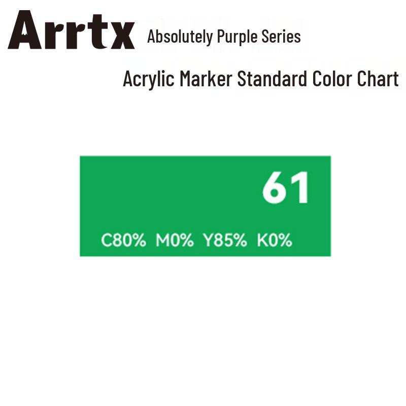 Arrtx Ataishi Akrylový marker s měkkým hrotem, Jeden kus, Absolutní fialová, Styl A/B, 30 barev, Voděodolný, Rychleschnoucí, Krycí.