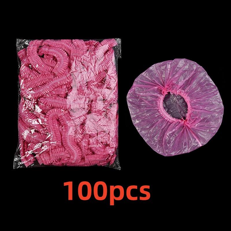 300/100 Stück Strapazierfähige Elastische Hochwertige Einweg-Duschhauben - Transparentes Plastik