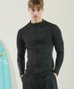 Jeteseu Men'S Air Cushion All Black Slim Fit Zip-Up Rash Guard M_3A884