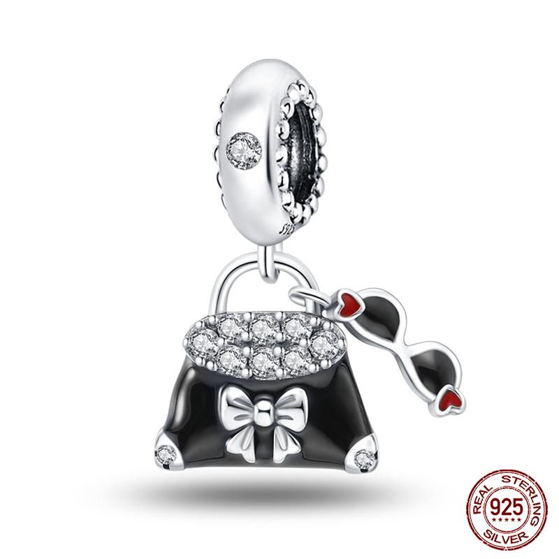 100% Copper High Heels Lipstick Lifestyle Collection Charm Beads For Brand Original Bracelet Diy Jewelry