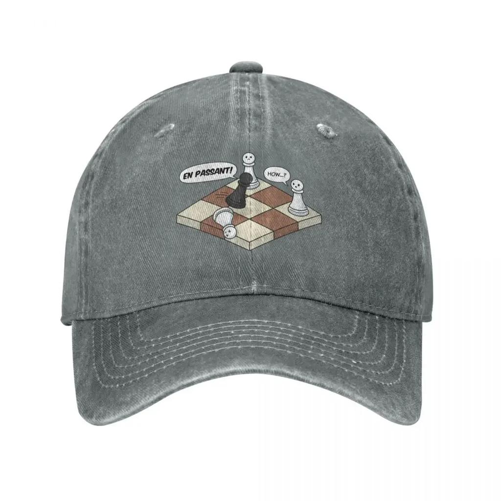 Funny En Passant Chess Comic Baseball Cap Anime Hat Hip Hop Women Caps Unisexs