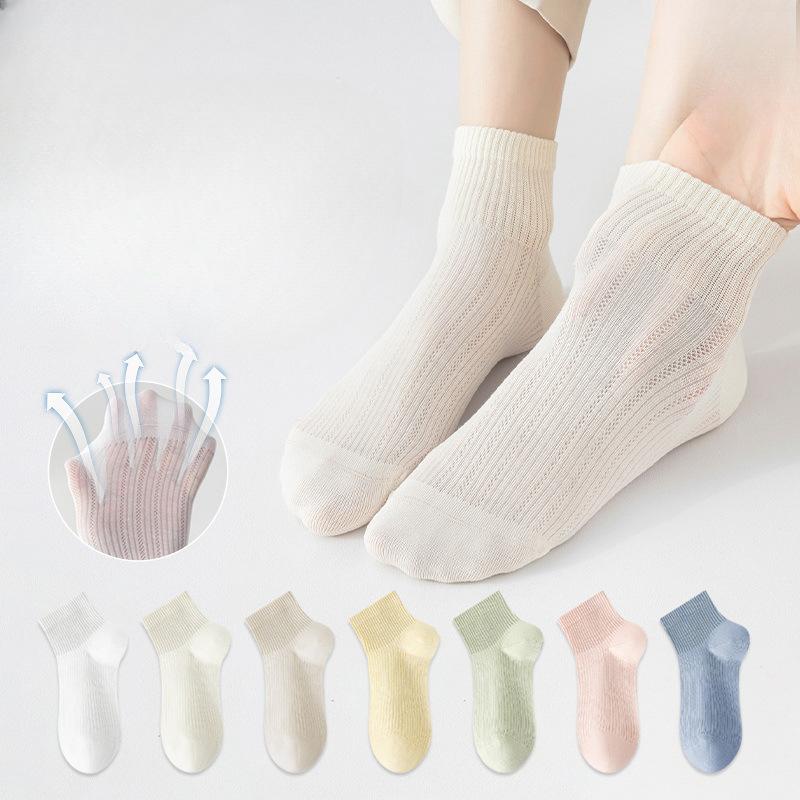 Șosete Dama Vară Tip Subțire Nou Antibacterian Deodorant Plasă Respirabilă Tub Scurt Bumbac