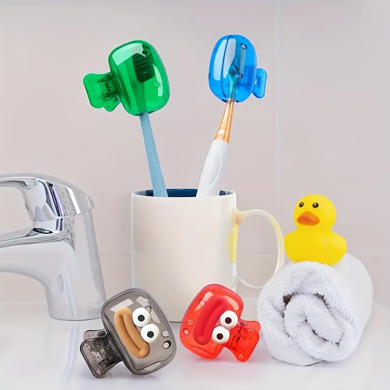 Toothbrush Head Storage Box and Protective Cover with Drainage Holes and Holder for Home Use and Portable Travel