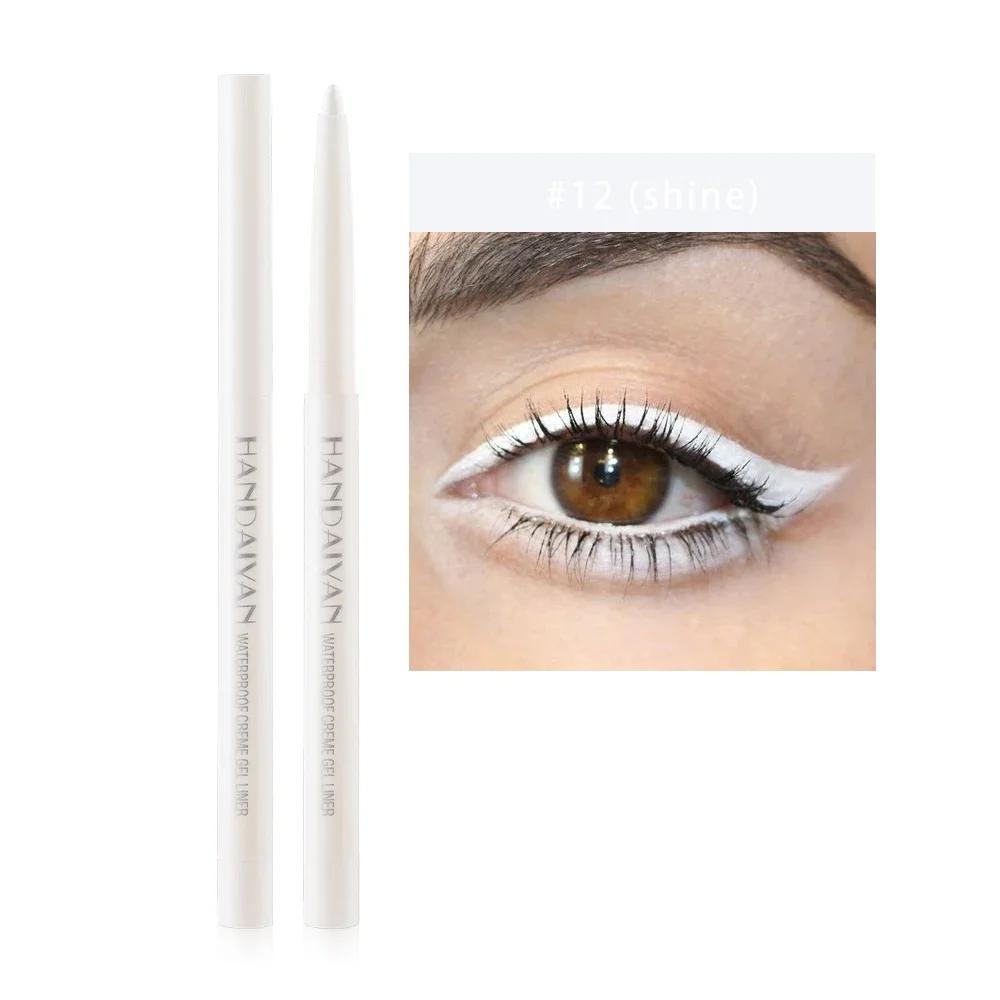 HANDAIYAN Matte Colorful Eye Liner Pen Cream Lasting Eyeliner Gel Pencils Option Easy To Wear Cosmetics White Yellow Blue Purple