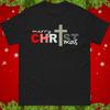Christ Jesus Christmas T Shirt Christianity Xmas Tee Top, Xmas Festive Gift Top
