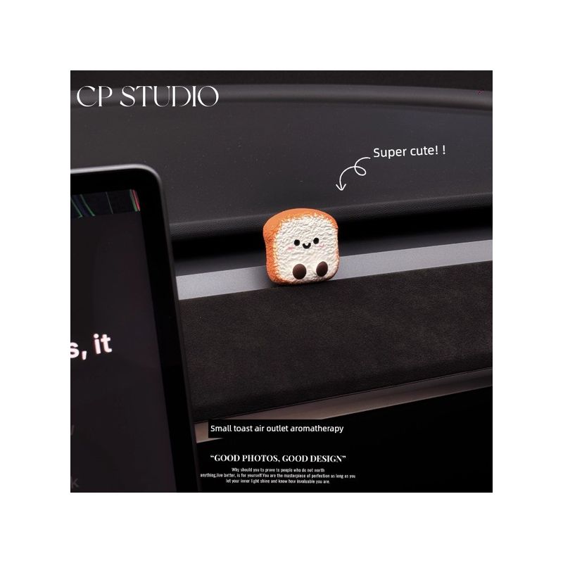 Jc Toast Scent Diffuser Stone Cute and Adorable Bread Slice Car Air Vent Aromatherapy High-End Air Conditioner Fragrance Decoration Long-Lasting