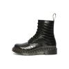 Comfortable Lace-Up Round Toe Crocodile Pattern Short Martin Boots Women Boots Nickel 27249029