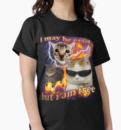 I may be Cringe Funny Cat Meme Classic T-Shirt S
