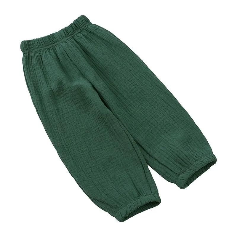 Baby Boys Girls Linen Pleated Summer Cotton Harem Baggy Pants Kids Clothes Children Sweatpants Trousers Breathable