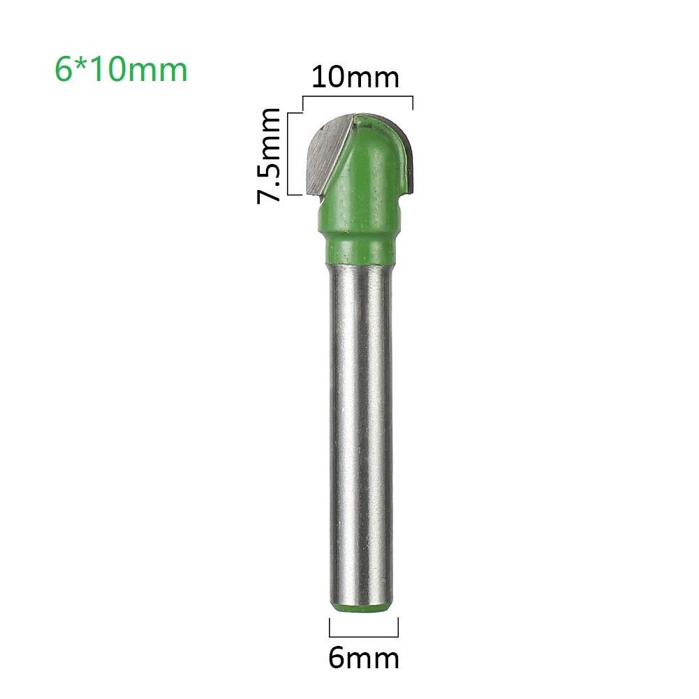 6mm Shank Ball Round Nose Cove Box Wood Router Bits Cove CNC Milling Bit Tool