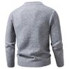 Maglione-cappotto casual da uomo per primavera e autunno, tinta unita, monopetto, scollo rotondo, cardigan lavorato a maglia, moda uomo, cardigan, capospalla