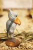 (hej!e) Shoebill Figurine, Wooden Carving, Wooden Object, Scandinavian Decor, Interior Decor, Doll, Handmade, Basswood (Gray)