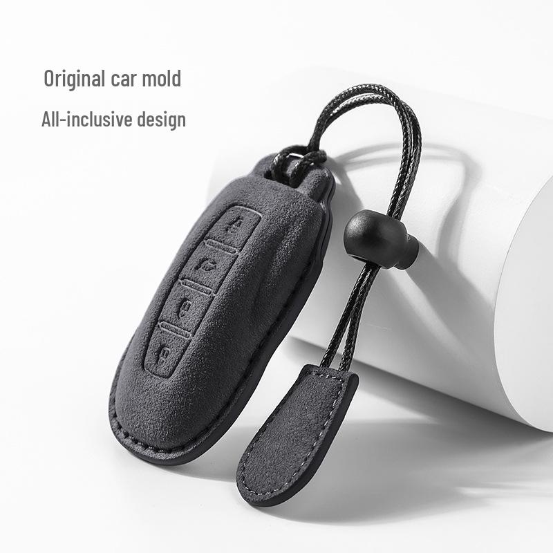 

2022 Ford Territory Key Cover: Suede Remote Control Shell with Buckle OPP Plastic Bag