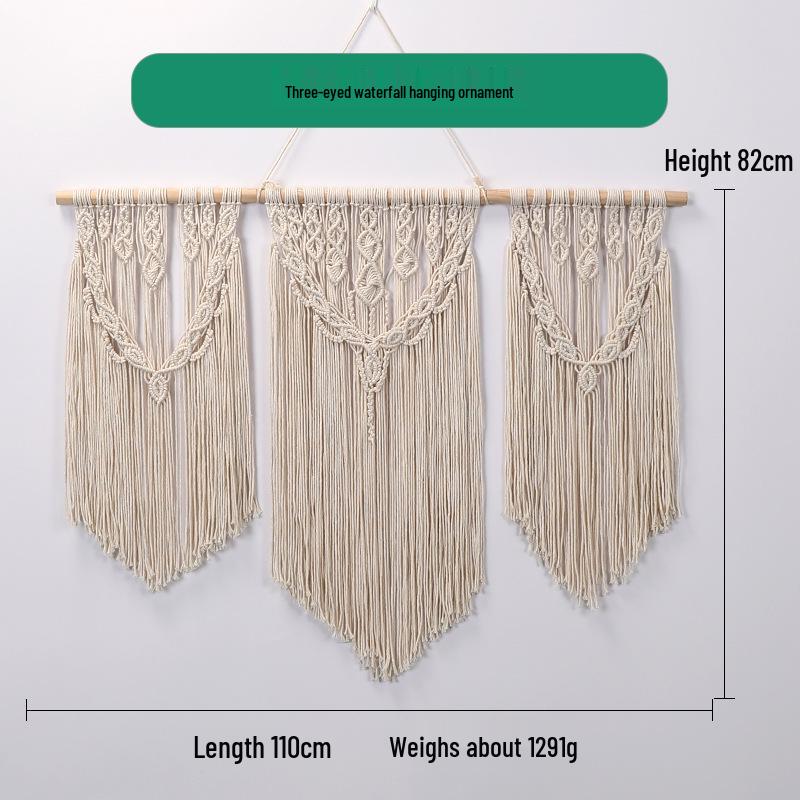 Europäische Böhmische Gewebte Baumwollseil Wandteppich mit Quasten – DIY Heim Wandbehang Dekoration.