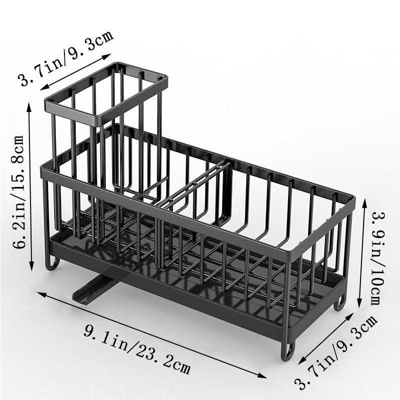 1PC new kitchen rack sponge drain rack sink rack countertop drain multifunctional rag rack storage rack