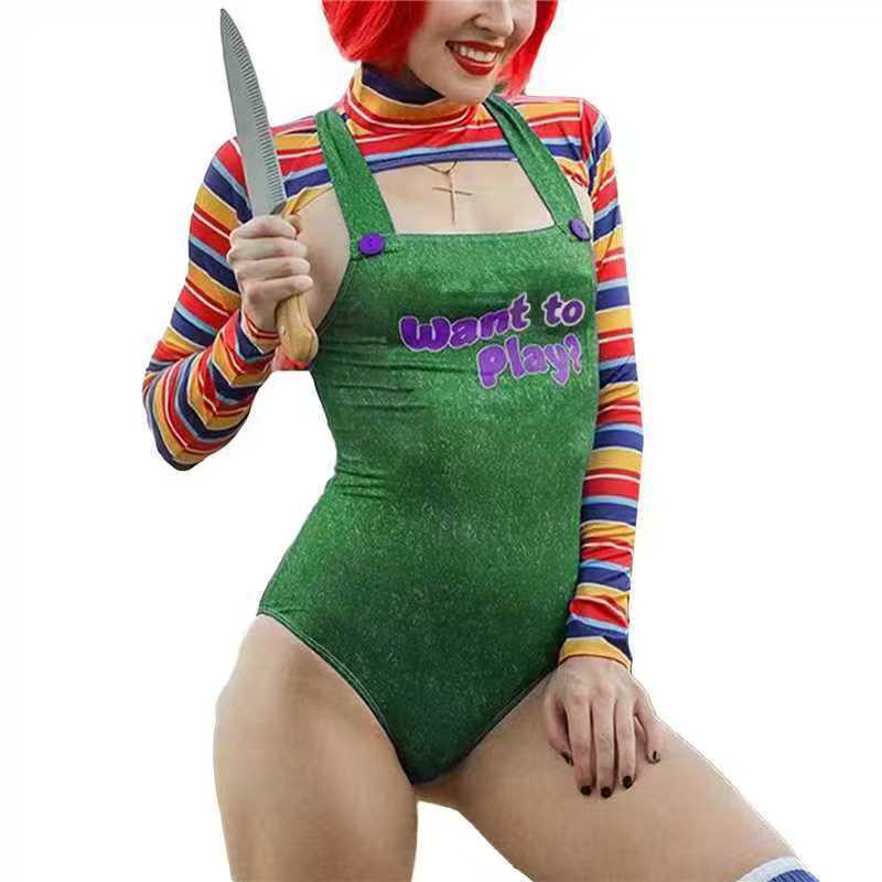 New Sexy Halloween Women's Printed Sportswear Two-Piece Set