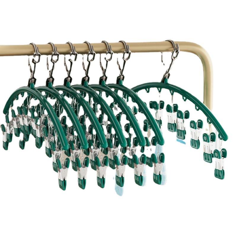 Drying rack sock clip outdoor drying rack Windproof dip plastic clip drying rack Dip plastic coat rack household non-slip jacket