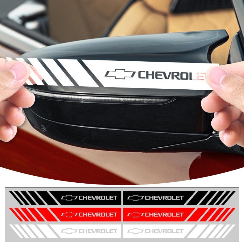 Auto-Streifen-Aufkleber Rückspiegel Reflektierende Vinyl-Aufkleber Dekoration für Chevrolet Camaro Trax Blazer Cavalier Onix Aveo Silverado Malibu Captiva