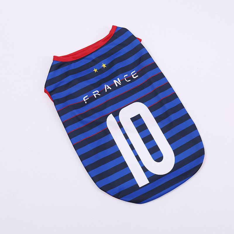 Pet Soccer Team Dog Vest Teddy Summer Clothing Pomeranian Bi Bear Puppy Clothing Cat Pet Clothing Thin