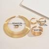 Geometric Collar Choker Necklace Earrings Bracelet Ring for Women Punk Jewelry Sets