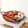 Korean BBQ Grill Pan Cooking Meat Steak Non- Coating Round Frying Roasting for Outdoor
