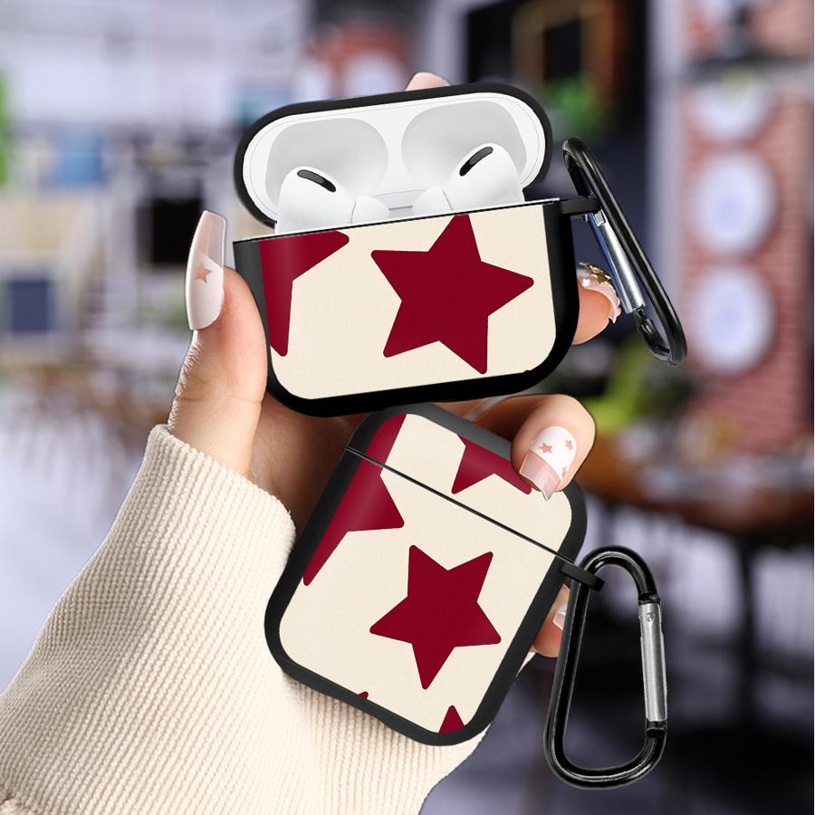 Earphone Cases Cover Case For Airpods Pro3 Pro2 2 4 3 1 Pro Retro Red Star