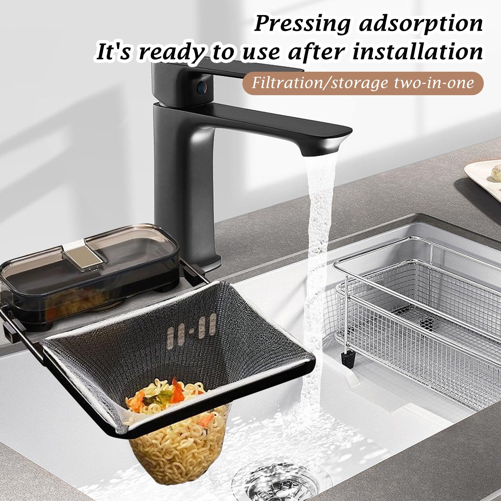 

Раковина для мусора, вращающийся фильтр для кухонной мойки, мусорная корзина, складной многофункциональный фильтр Остатки One Size чёрный