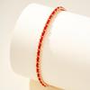 Redline French Red String Bracelet: 8K Rose Gold with Diamonds, Half Rope, Half Chain, Lucky Woven Design for Birth Year