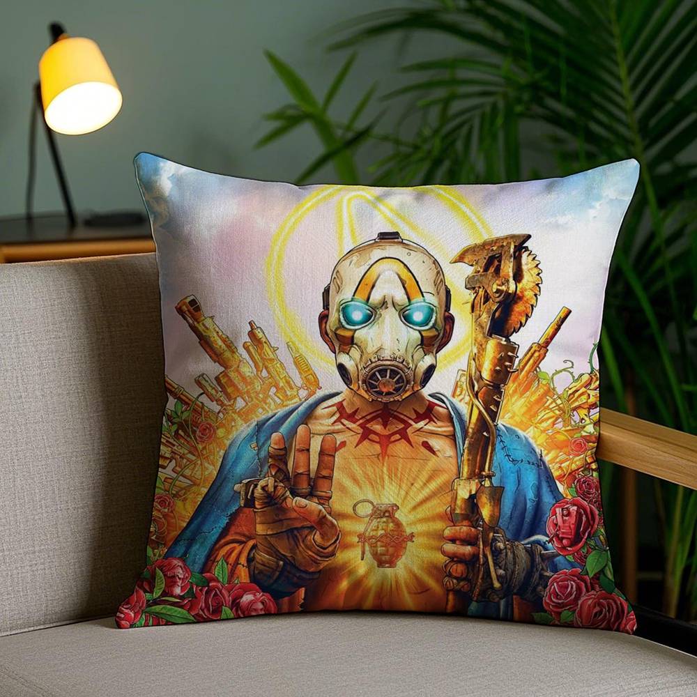 B-Borderlands Game Pillow Case Home Dorm Chair Back Short Plush Double-sided Printing Office Nap Time Cushion Cover