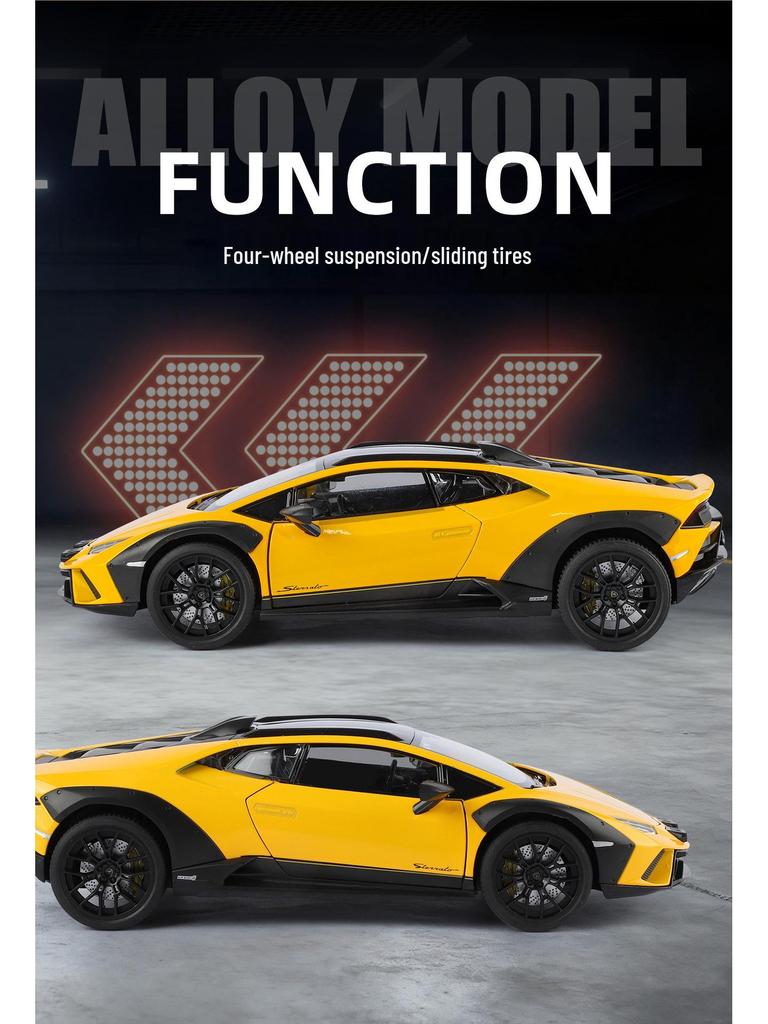 1:18 Alloy Series Lamborghini Bull Sound Light Model Car Toy