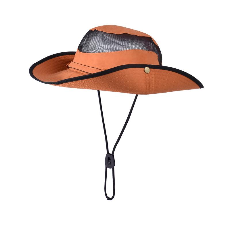 Spring and summer big brim sun hat men and women outdoor mountaineering fishing sun protection hat quick drying waterproof breathable bucket hat