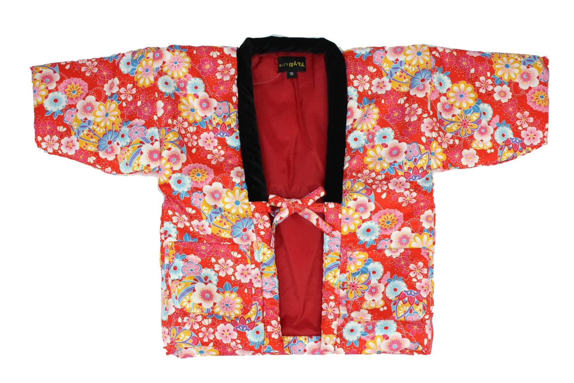 

Тосен Хантен Чанчанко Дотера Зимнее Тепло Домашняя одежда с Японским Хлопком Возраст Оранжевый Размер 120 Узор, Наполнитель, 2-13, Девочки, 3. (Мари),