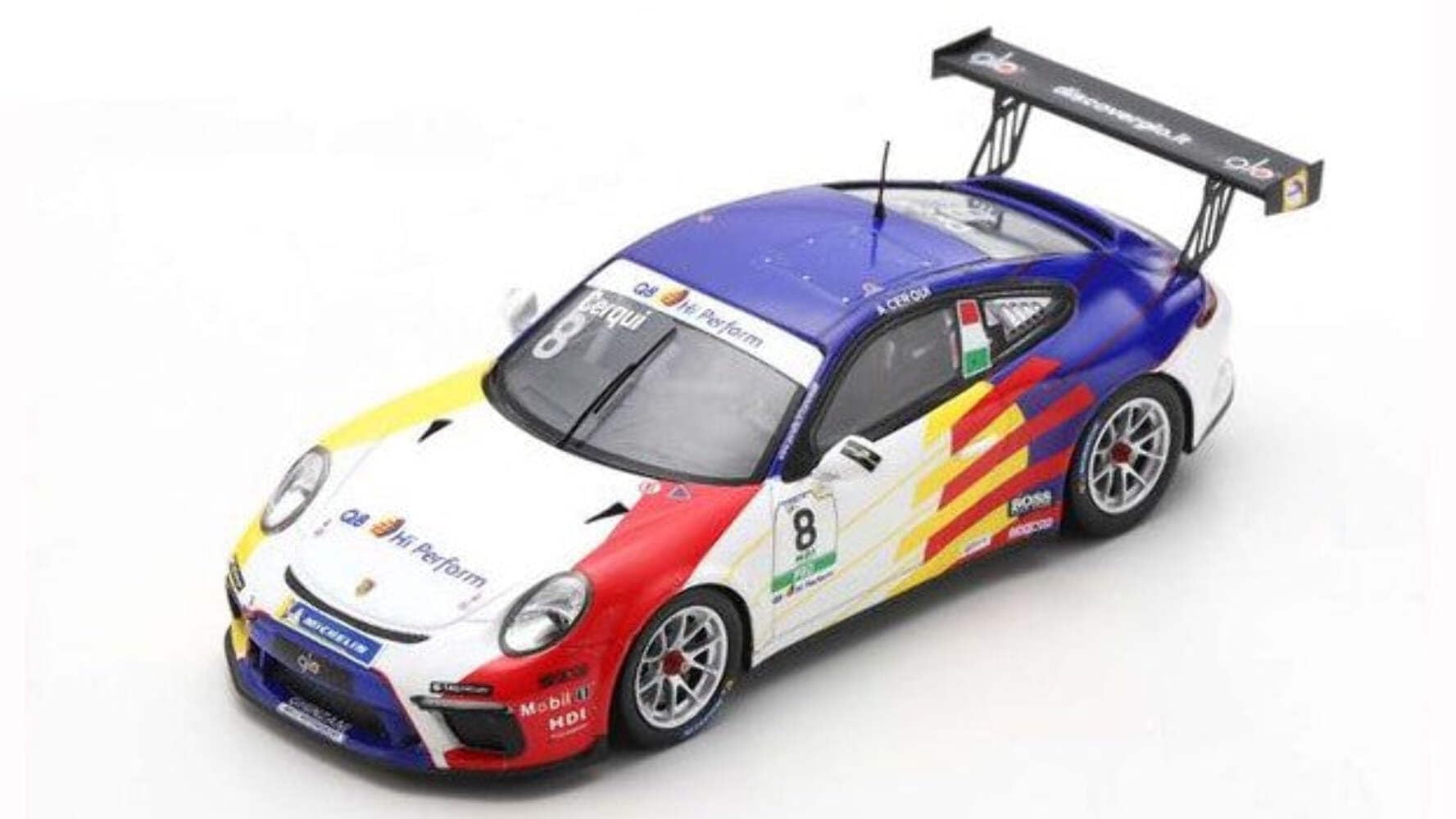 

Spark Национальная модель Porsche 911 GT3 CUP 2021 Чемпион Porsche Carrera Cup Италия 1/43 #8 А.Черки