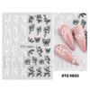 Nail Art Stickers Ins Embossed 5D Three-dimensional Rose Butterfly Ice Transparent Butterfly Adhesive Nail Stickers