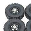 4 Pack of RC Tires and Wheels for 1/12 MN82 MN78 1/16 Car Spare Components