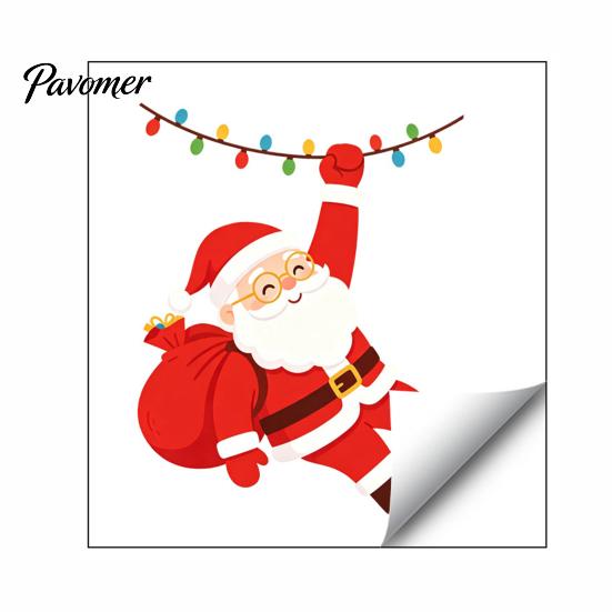 Decorative Outlet Cover Stickers Santa Claus On Swing Switch Sticker, PVC Wall Decal, Removable Skins Self-adhesive Light for Bedrooms And Living