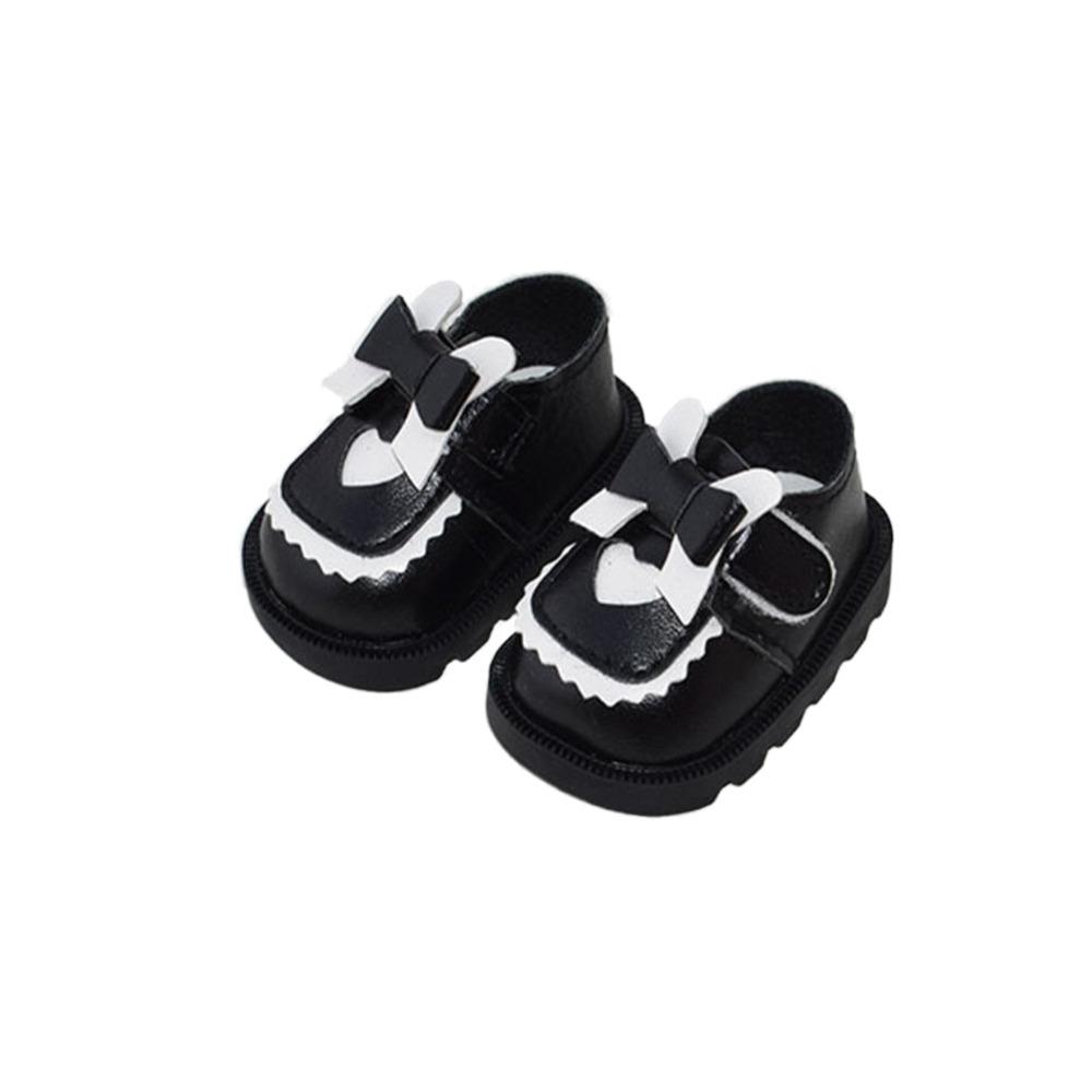 

PU Leather 20cm Cotton Doll Shoe Shoes Doll Butterfly Princess Shoes Children Toys чёрный