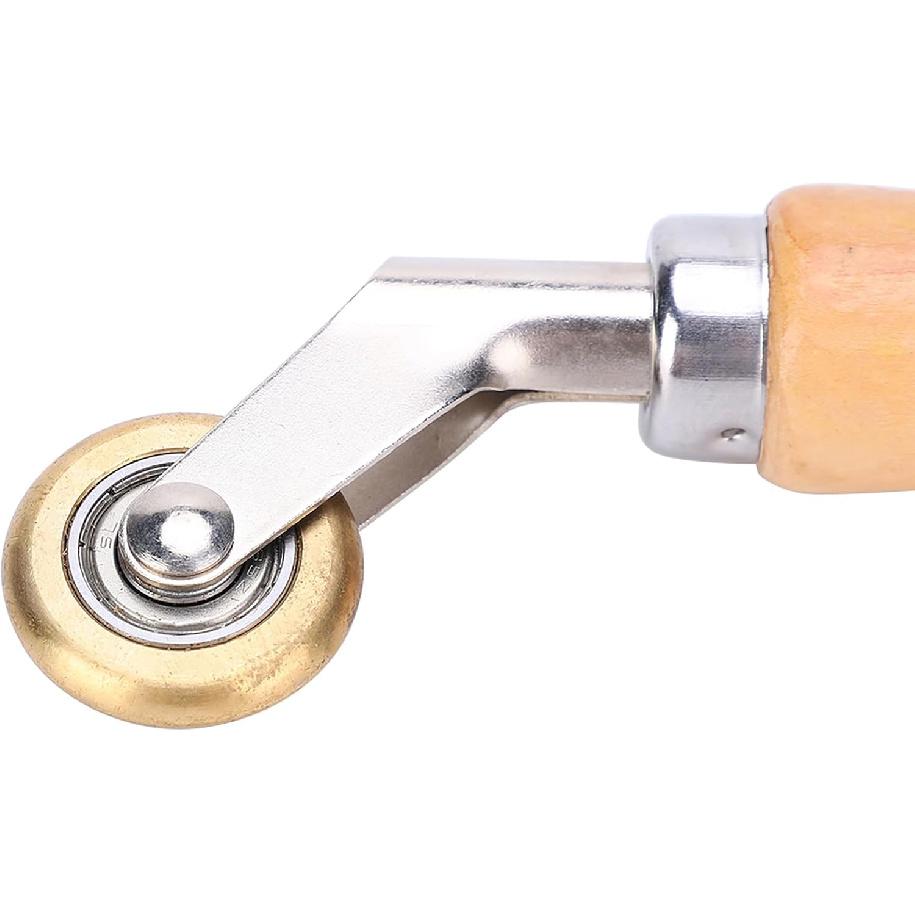 Ejoyous Welding Handheld Roller, Brass Seam Roller Tool, Membrane Material Corner Seam Press Wheel for Membrane Seams, Overlap Welding