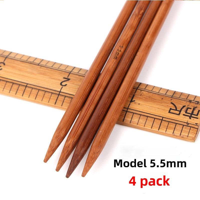 Спицы, Карбонизированные бамбуковые спицы, Шерстяная пряжа, Прямые спицы, Вязаный шарф, Шапка, Шерстяная пряжа Спицы 5.5mm (4 pcs)25cm