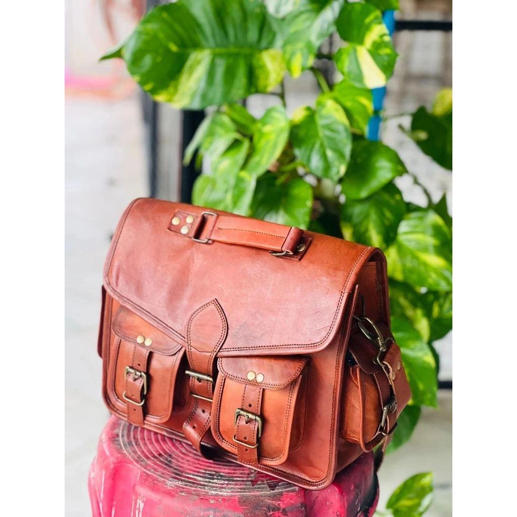 Leather Briefcase Laptop Messenger Bag Best Computer Satchel Handmade Bags