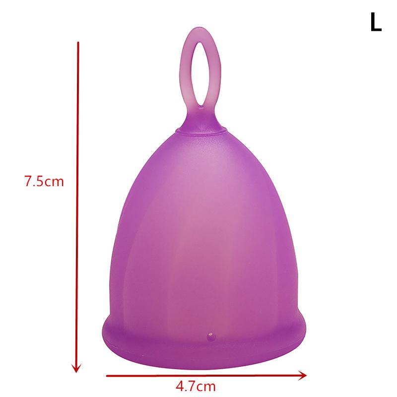 Portable Menstrual Cup Medical Grade Silicone Leak-proof Lady Women Colorful Menstrual Period Cup Feminine Hygiene Care