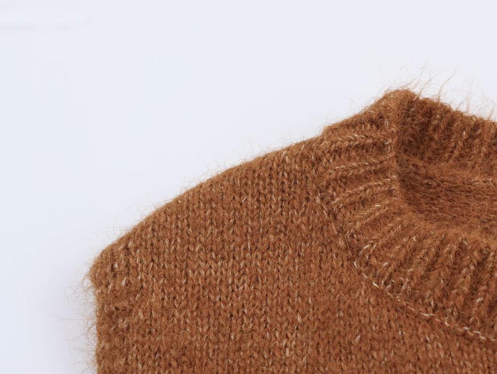 Spring 2025 Women's European & American Striped Cardigan Knit Sleeveless Vest