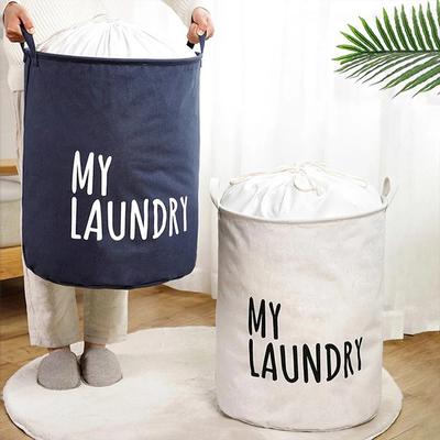 Foldable Drawstring Laundry Basket Large Capacity Waterproof Clothes Storage Basket for Home Bathroom Children's Toy Organizer