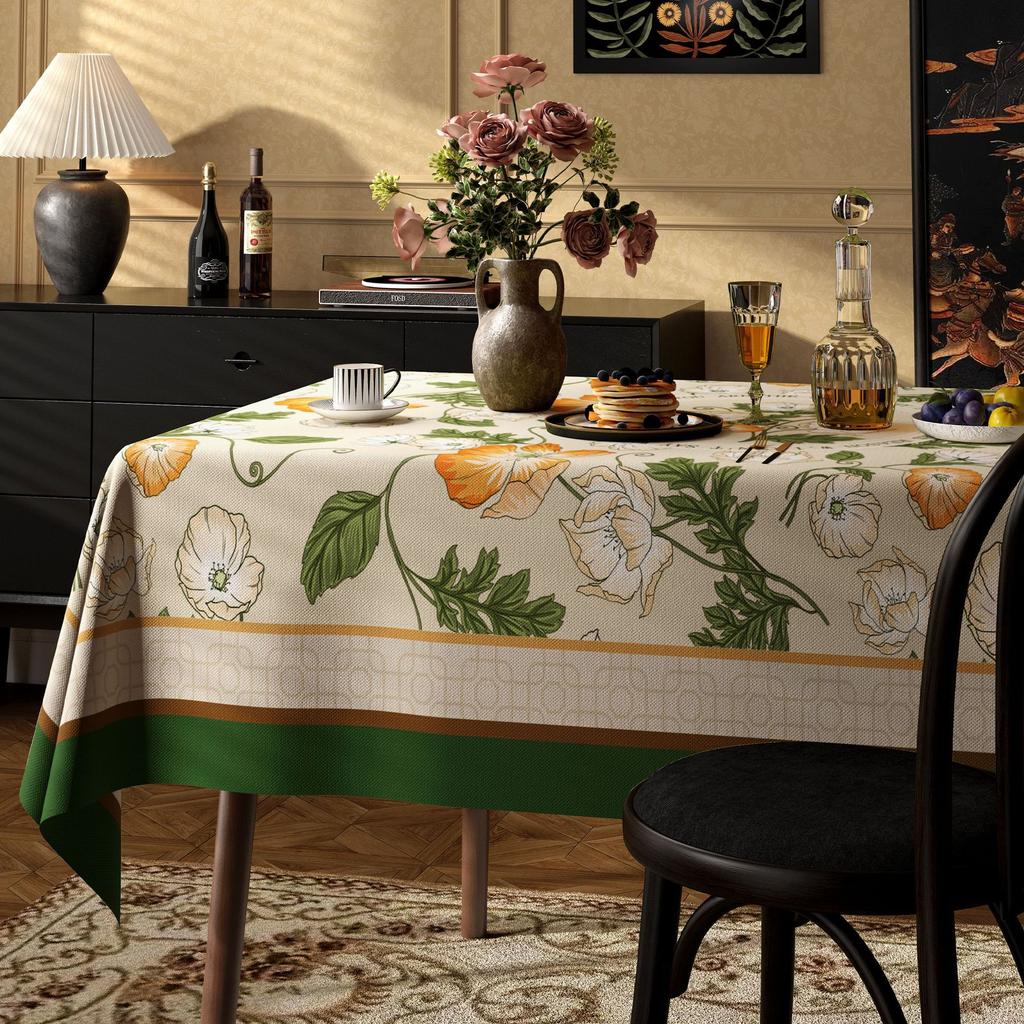 Dining Table Tablecloth Waterproof, Oil-Proof, Wash-Free And Anti-Scalding Pvc Light Luxury High-End Coffee Table Cloth Desktop Tablecloth Cover Cloth