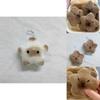 Cute Fluffy Keychain Bag Charm With Adorable Capybara And Fuzzy Fur 7cm Size